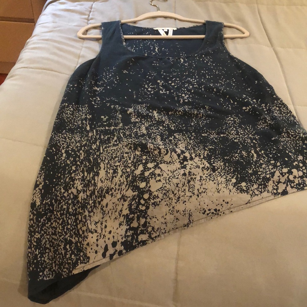 Tribal Navy and Cream Abstract Tank Top